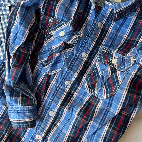 2 Size 5 T Boys Shirts Long Sleeve Toddlers Blue Cherokee Weatherproof Vintage - Picture 3 of 6